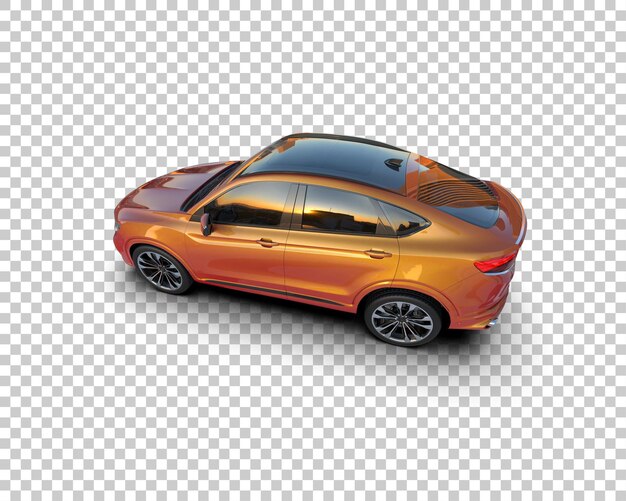 Realista SUV aislado en el fondo ilustración de renderización 3D