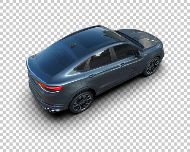 Realista SUV aislado en el fondo ilustración de renderización 3D