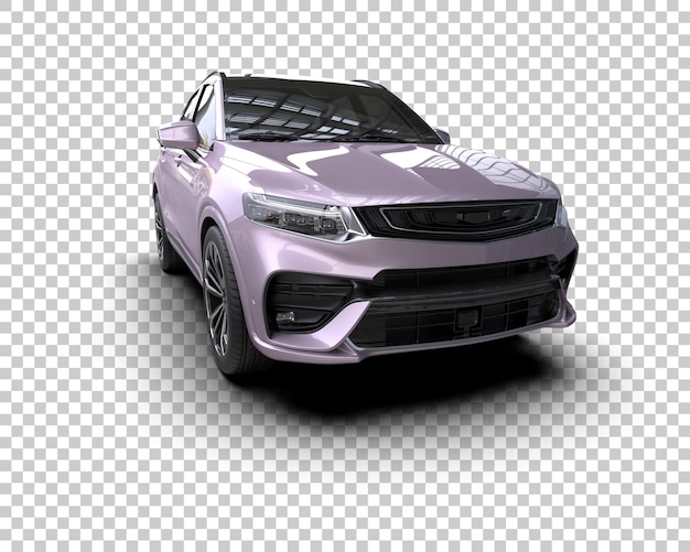 Realista SUV aislado en el fondo ilustración de renderización 3D
