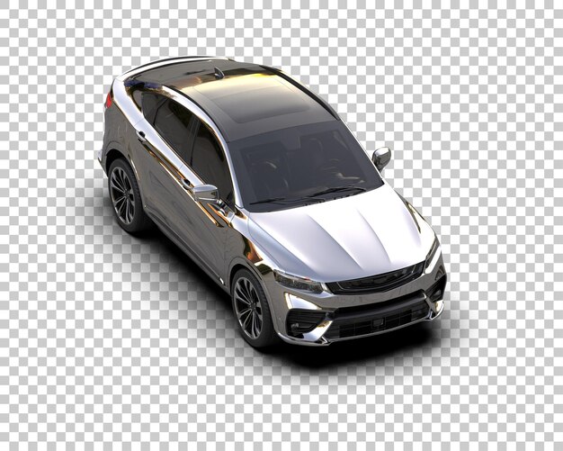 Realista SUV aislado en el fondo ilustración de renderización 3D