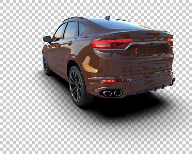 Realista SUV aislado en el fondo ilustración de renderización 3D