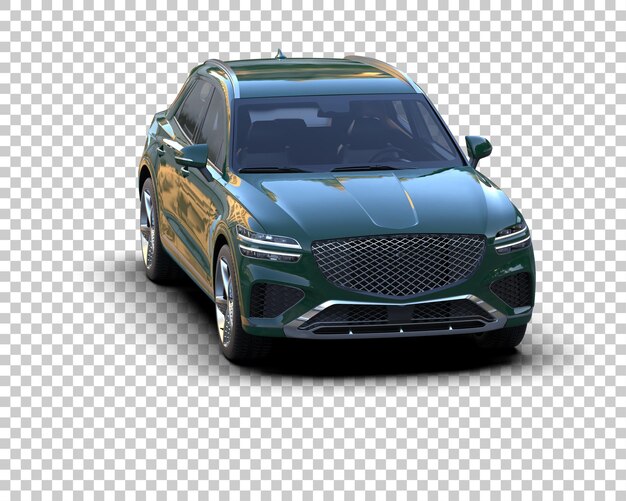 Realista SUV aislado en el fondo ilustración de renderización 3D