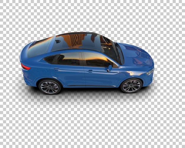 Realista SUV aislado en el fondo ilustración de renderización 3D
