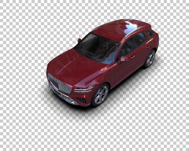 Realista SUV aislado en el fondo ilustración de renderización 3D