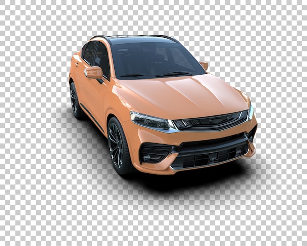 Realista SUV aislado en el fondo ilustración de renderización 3D