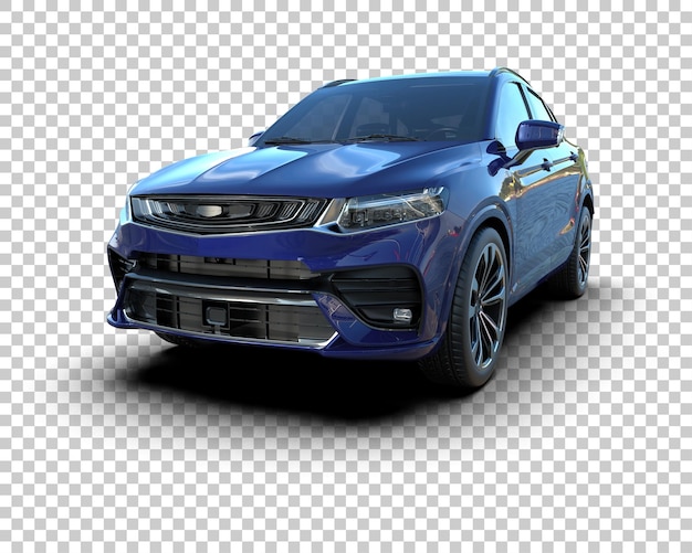 Realista SUV aislado en el fondo ilustración de renderización 3D