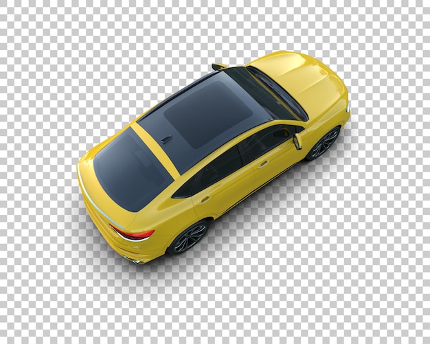 Realista SUV aislado en el fondo ilustración de renderización 3D