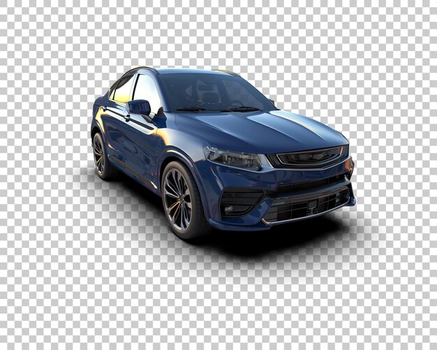 Realista SUV aislado en el fondo ilustración de renderización 3D
