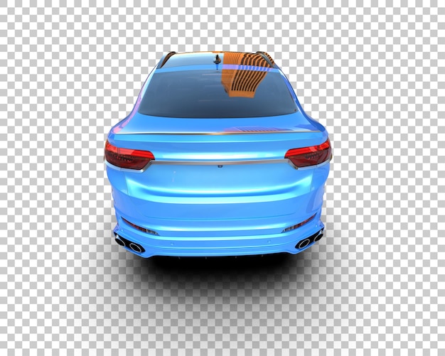 Realista SUV aislado en el fondo ilustración de renderización 3D