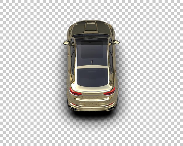 Realista SUV aislado en el fondo ilustración de renderización 3D