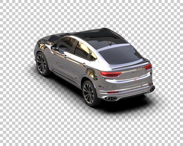 Realista SUV aislado en el fondo ilustración de renderización 3D