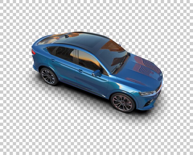 Realista SUV aislado en el fondo ilustración de renderización 3D