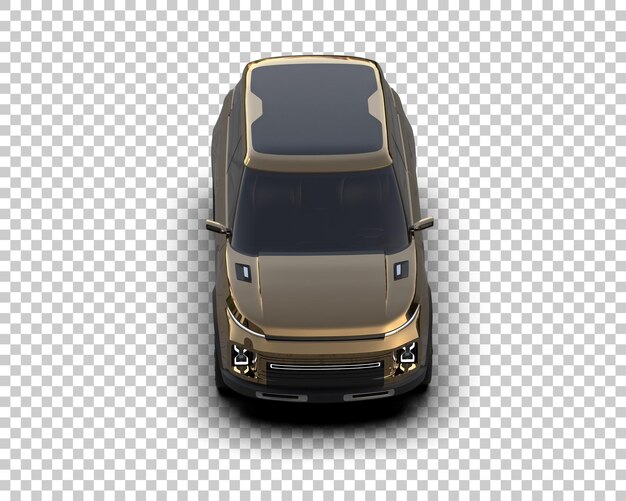 Realista SUV aislado en el fondo ilustración de renderización 3D