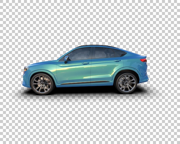 Realista SUV aislado en el fondo ilustración de renderización 3D