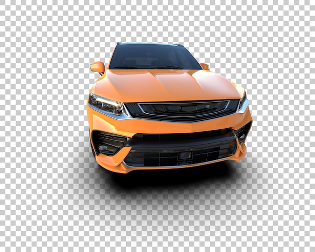 Realista SUV aislado en el fondo ilustración de renderización 3D