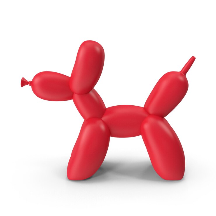 PSD realistas archivos psd de globos para perros en 3d con detalles de animales y decoración de fiestas