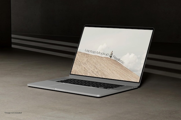 PSD réaliste laptop mockup