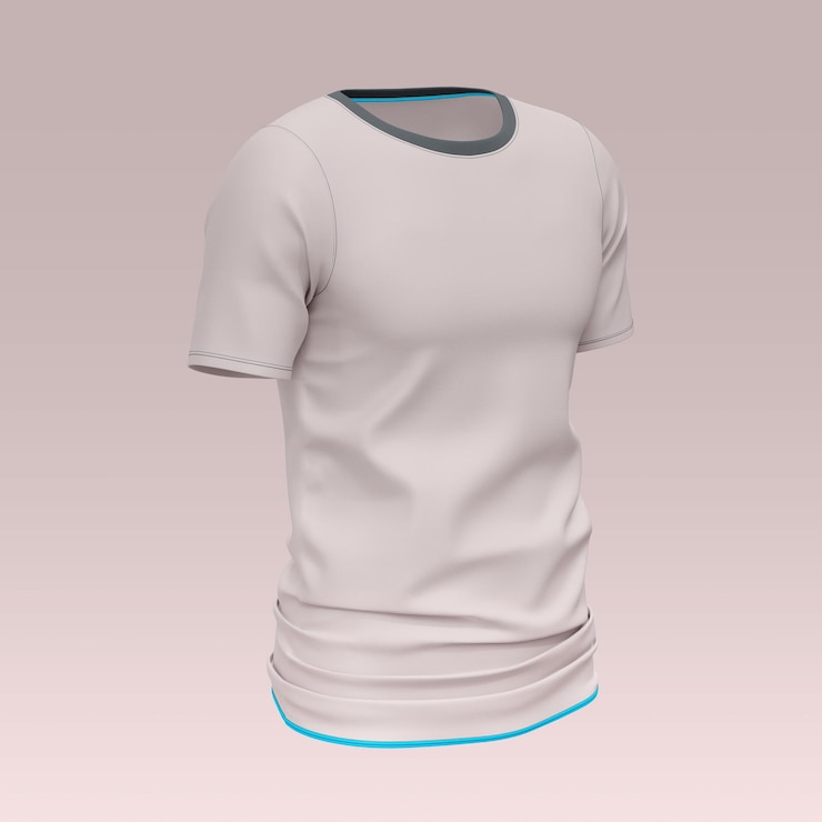 PSD realistic 3d render of a white tshirt
