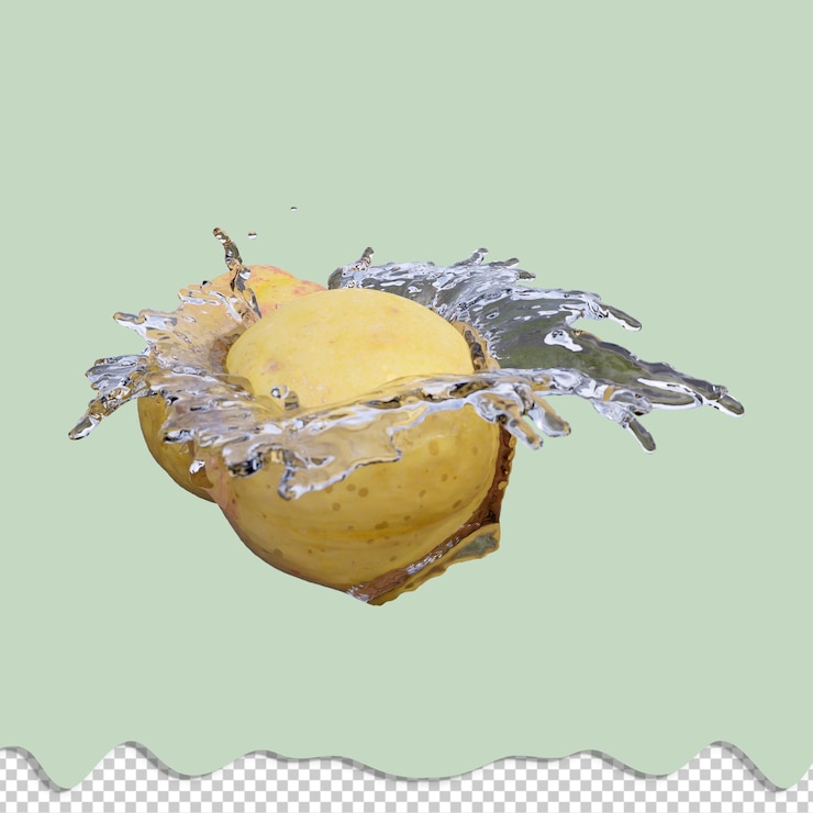 PSD realistic 3d render of apricot best for commercial and design purpose