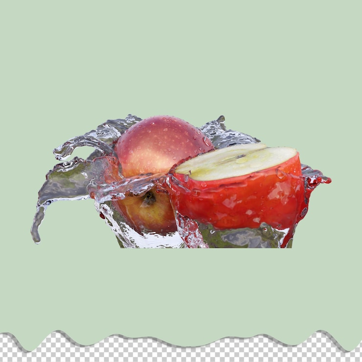 PSD realistic 3d render of red apple best for commercial and design purpose