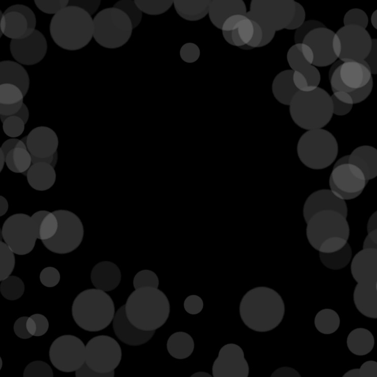 PSD realistic black grey circle element grey bokeh effect background