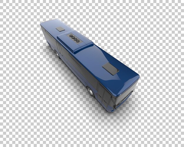 realistic bus isolated on background 3d rendering illustration