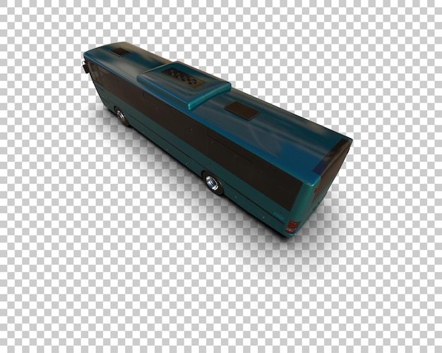 realistic bus isolated on background 3d rendering illustration