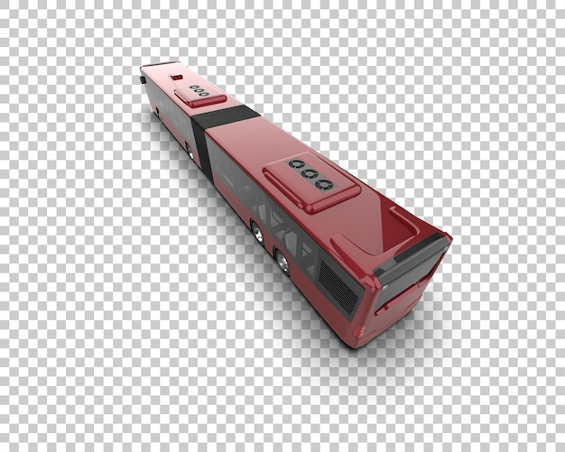 realistic bus isolated on background 3d rendering illustration
