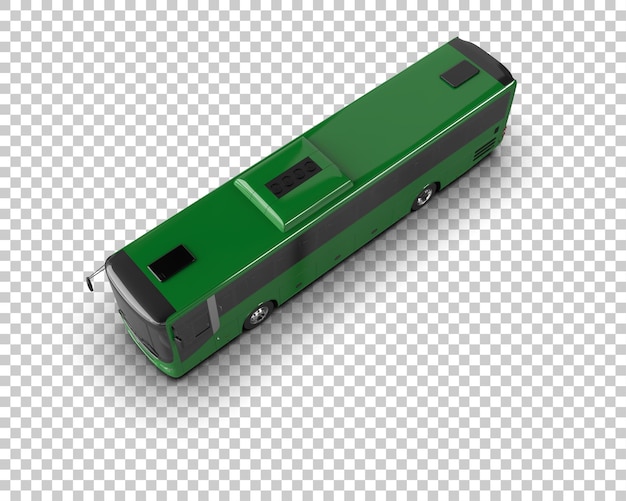 realistic bus isolated on background 3d rendering illustration