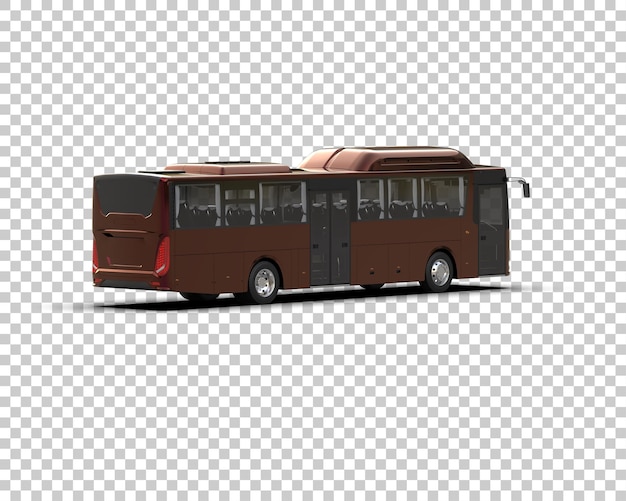 realistic bus isolated on background 3d rendering illustration