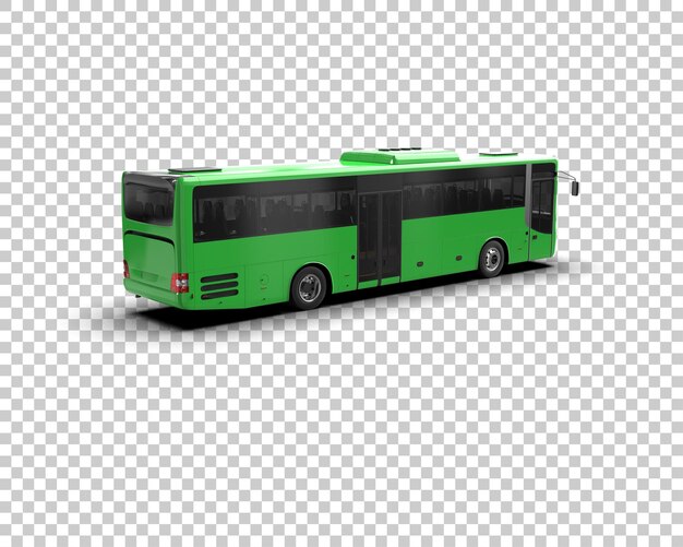 Realistic Bus isolated on background 3d rendering illustration
