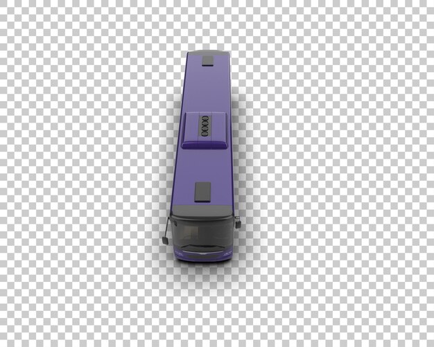 realistic bus isolated on background 3d rendering illustration