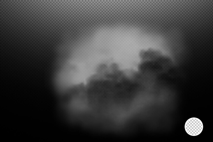 PSD realistic foggy smoke cloud overlay png for dark dramatic effects