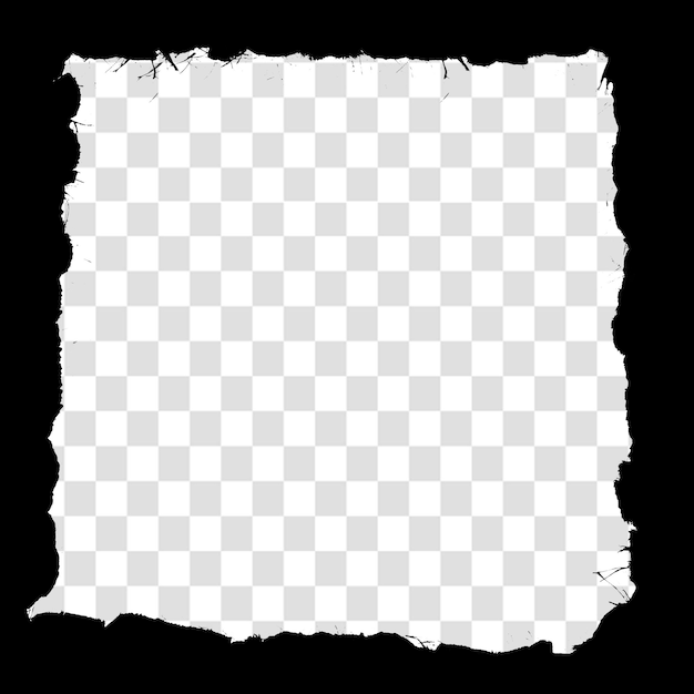 realistic grunge frame for use in poster and branding layouts isolated on a transparent background
