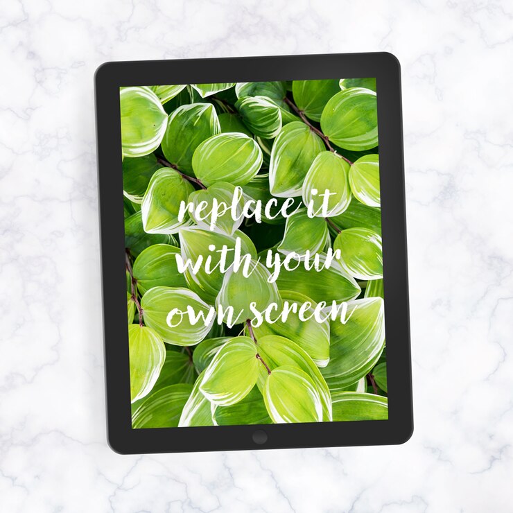 Realistic ipad screen mock up 