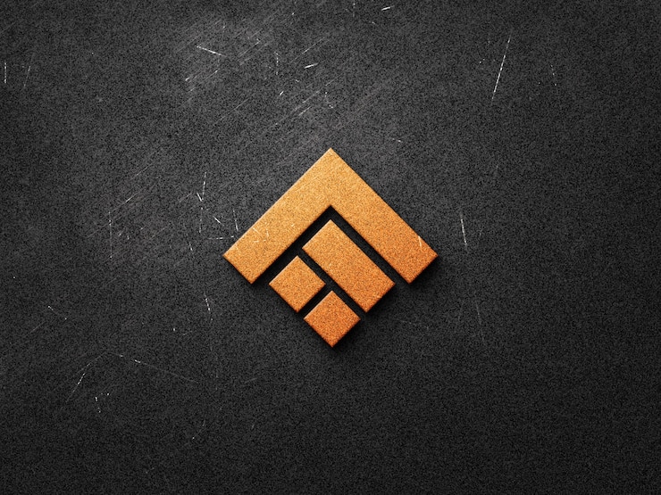 Realistic logo mockup design