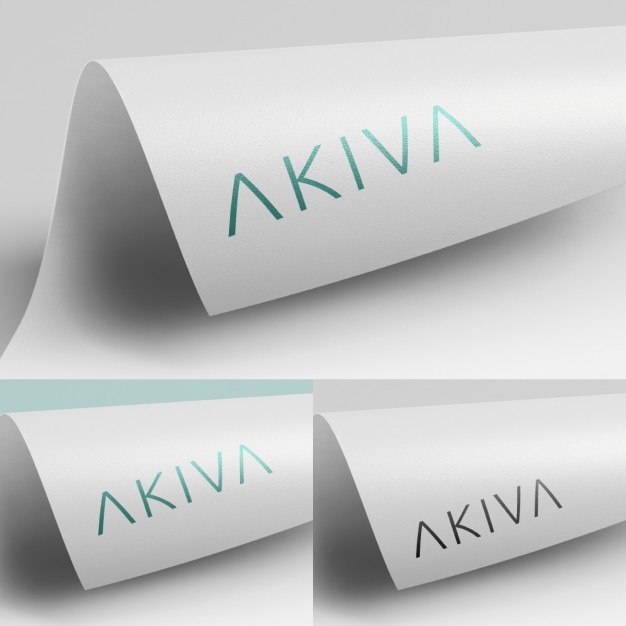 PSD realistic logotype presentation