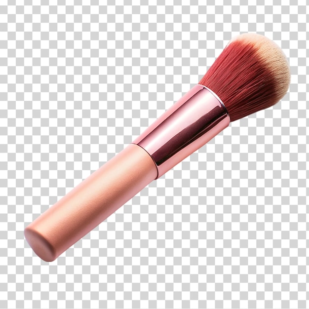 PSD realistic pink makeup brush isolated on transparent background