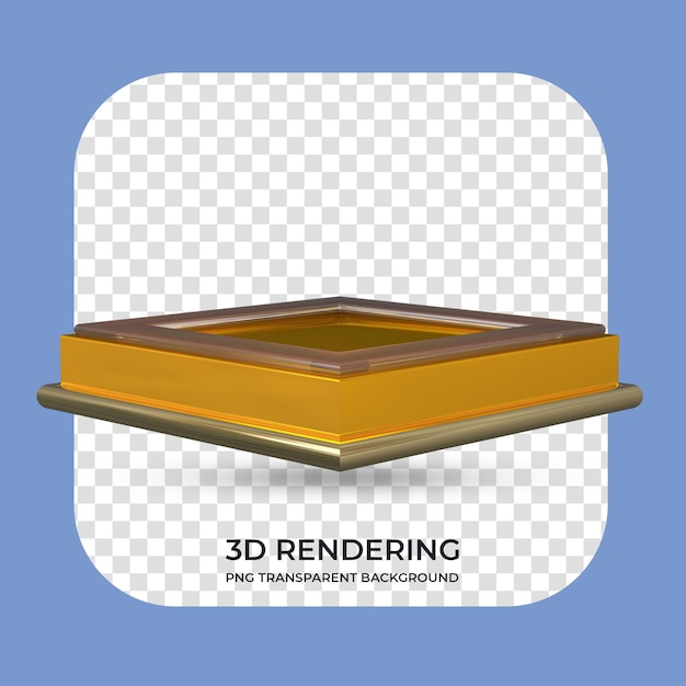 Realistic podium 3d rendering transparent background