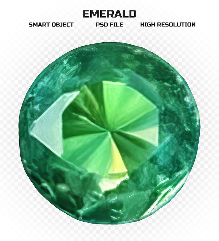 PSD realistic precious gemstone in high resolution