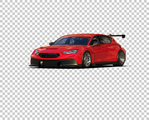 realistic race car isolated on background 3d rendering illustration
