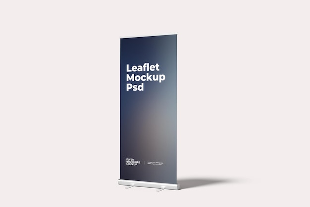 Realistic Roll Up Banner Mockup
