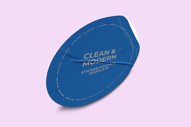 Realistic Round Sticker Mockup Design PSD Template Mockup di etichette promozionali