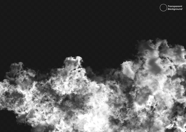 Realistic Smoke and Cloud Texture with Transparent Background