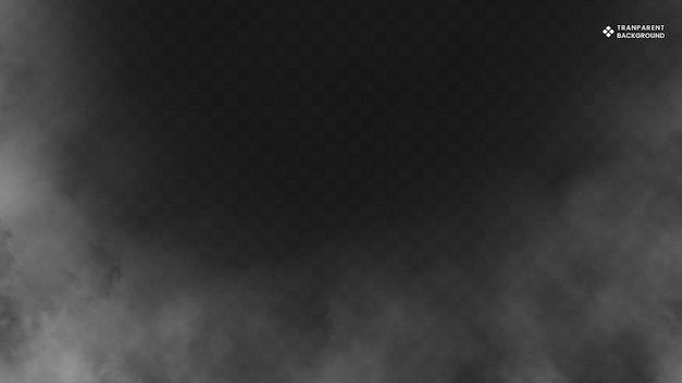 Realistic smoke and fog texture with gradient overlay