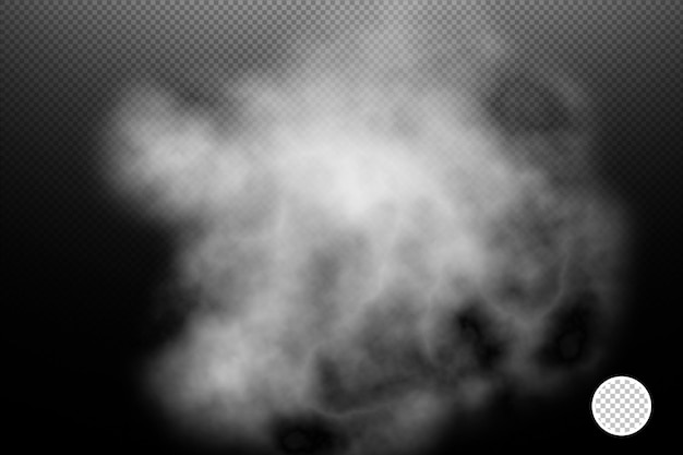 Realistic Smoke Cloud with Transparent Background
