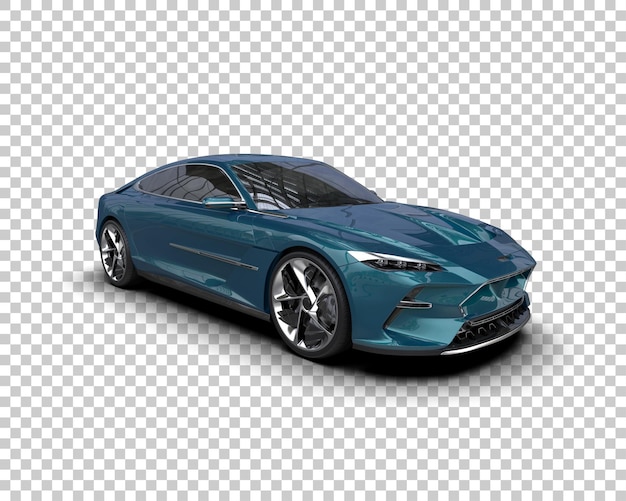 realistic sport car isolated on background 3d rendering illustration