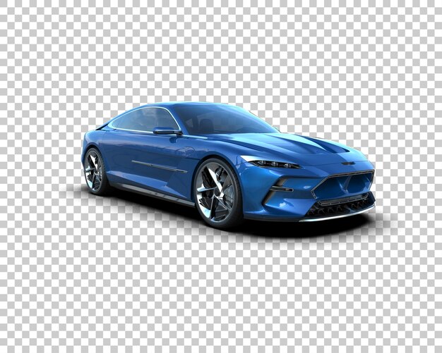 realistic sport car isolated on background 3d rendering illustration