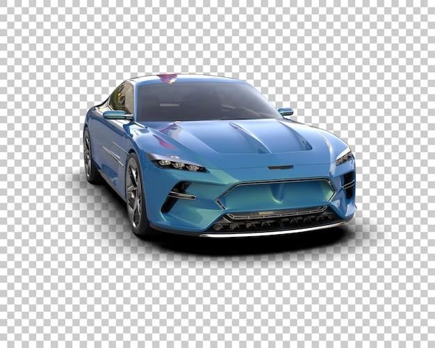 realistic sport car isolated on background 3d rendering illustration