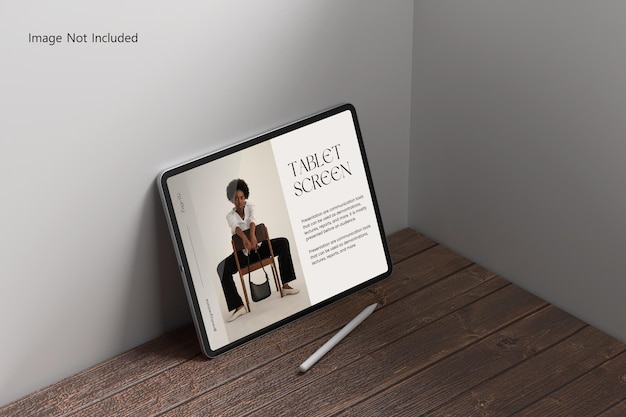 realistic tablet screen mockup